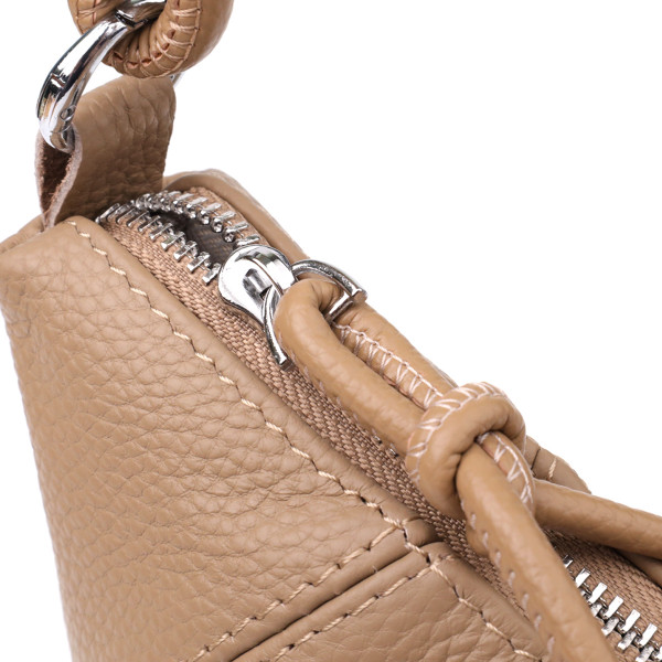 Женская стильная полукруглая сумка из натуральной кожи Vintage 22933 Бежевый