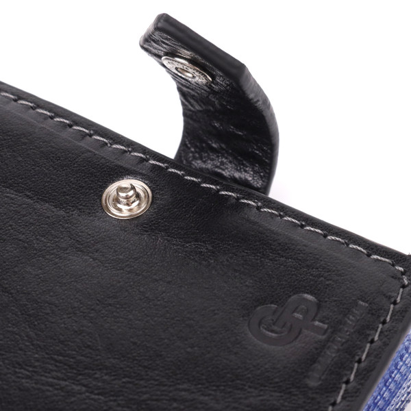 Визитница унисекс из натуральной гладкой кожи GRANDE PELLE 22941 Черная