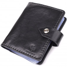 Визитница унисекс из натуральной гладкой кожи GRANDE PELLE 22941 Черная