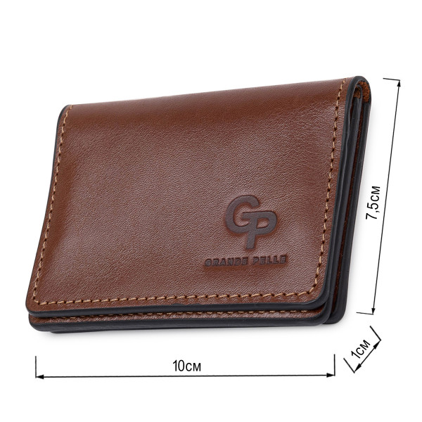 Кожаная обложка для прав GRANDE PELLE 11538 Коричневый