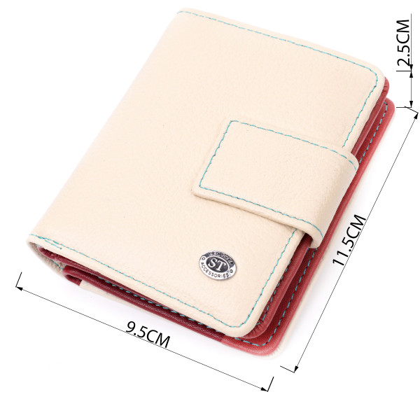 Женский кошелек из натуральной кожи вертикального формата ST Leather 19440 Белый