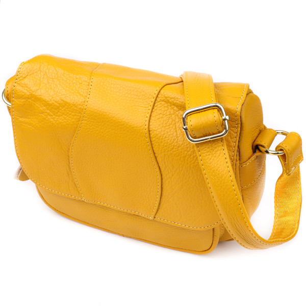 Элегантная кожаная сумка для женщин на каждый день Vintage 22969 Желтый