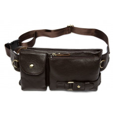 Поясная cумка мужская Vintage 14747 Коричневая