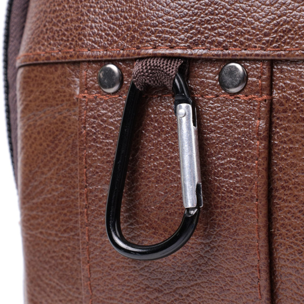 Сумка для мужчин на два отделения из натуральной кожи Vintage 22738 Коричневый