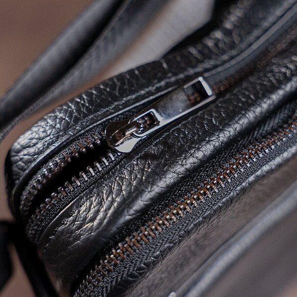 Сумка мужская зернистая Vintage 14704 Черная