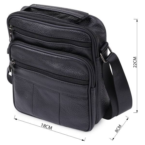 Кожаная мужская сумка Vintage 20466 Черный