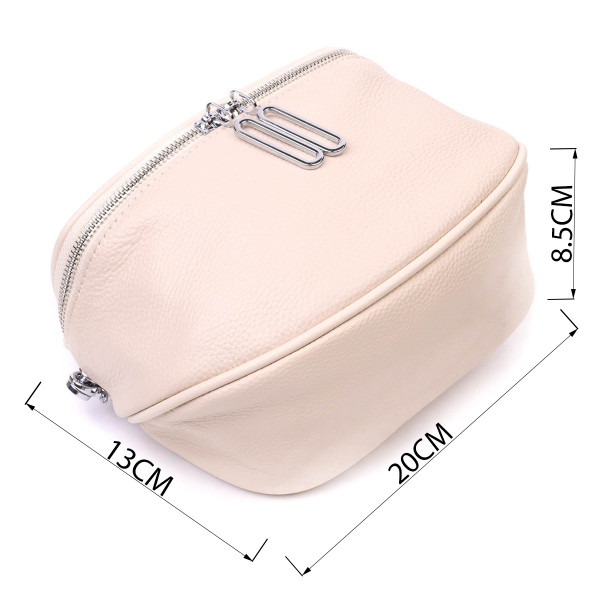 Современная женская сумка через плечо из натуральной кожи 22115 Vintage Белая