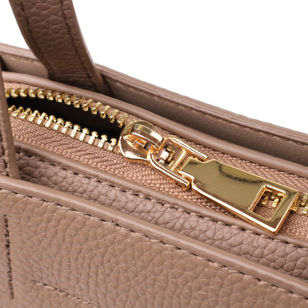 Стильная женская сумка из натуральной кожи в форме трапеции Vintage 22918 Бежевый