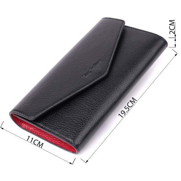 Вместительное портмоне для женщин из натуральной кожи Tony Bellucci 22887 Черный