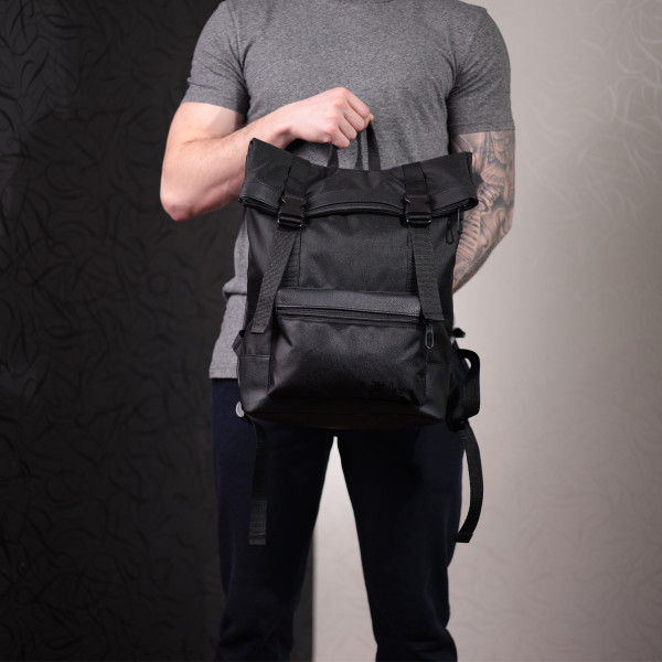 Рюкзак для ноутбука из вставками эко-кожи FABRA 22582 Черный