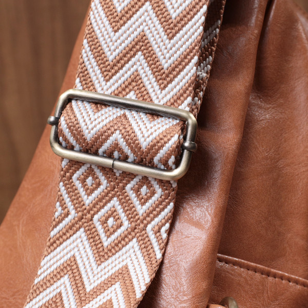 Интересная сумка через плечо в модном цвете из экокожи Vintage 22793 Рыжий