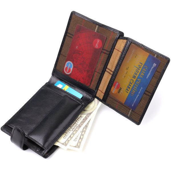 Бумажник мужской из гладкой натуральной кожи Tony Perotti 20853_1 (396A-Q nero) Черный