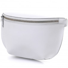 Кожаная женская бананка Shvigel 16384 Белый