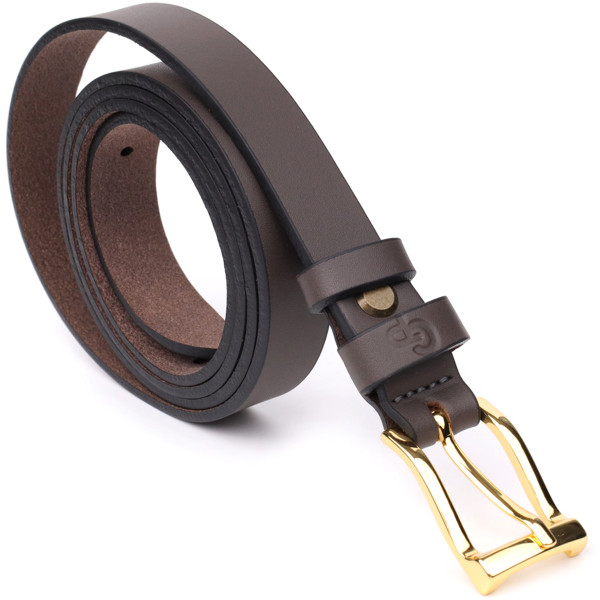 Элегантный узкий кожаный ремень для женщин GRANDE PELLE 22952 Красный