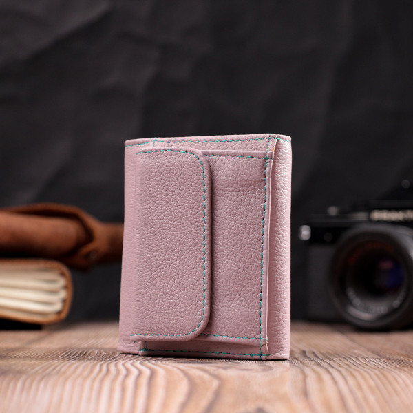 Компактный женский кошелек из натуральной кожи ST Leather 19503 Бежевый