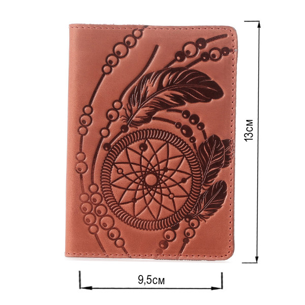 Эксклюзивная обложка для паспорта из винтажной кожи SHVIGEL 13792 Красная