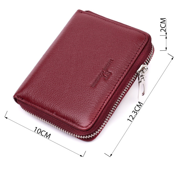 Практичный кошелек для женщин из натуральной кожи ST Leather 22450 Бордовый