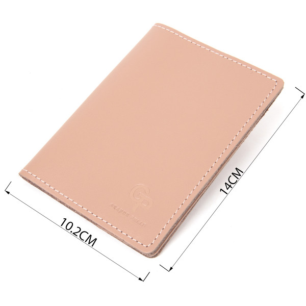 Стильная кожаная обложка на паспорт GRANDE PELLE 11355 Бежевый