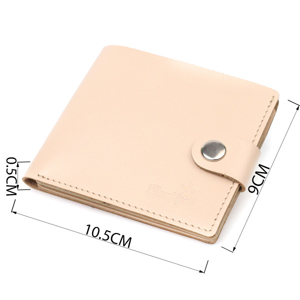 Стильный женский кошелек с монетницей кожаный SHVIGEL 16623 Молочный