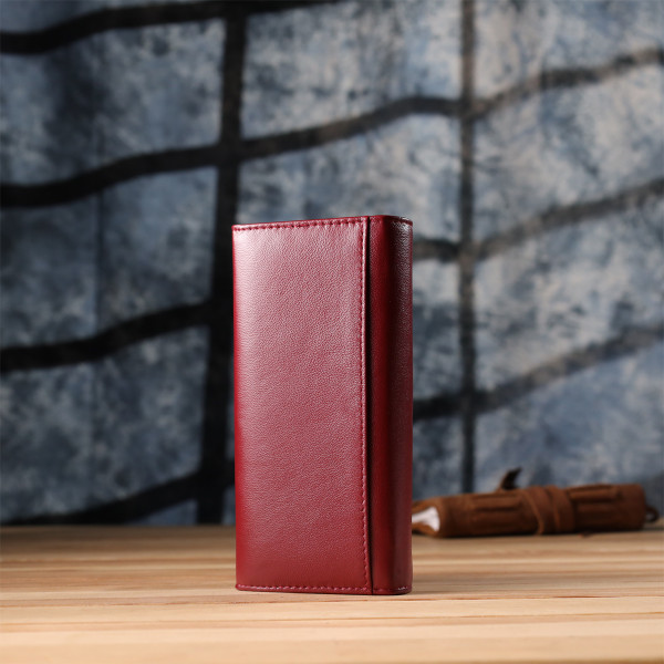 Вместительный женский кошелек из натуральной кожи ST Leather 23089 Бордовый