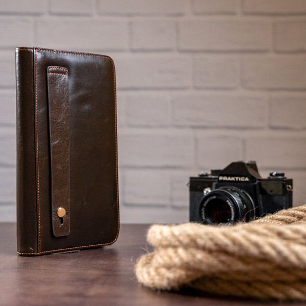 Кожаная мужская барсетка Vintage 14193 Коричневая