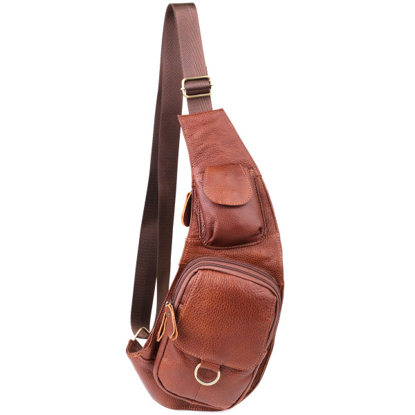 Мужская сумка через плечо из натуральной кожи Vintage 22960 Коричневый
