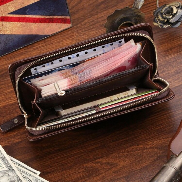 Кожаная мужская барсетка Vintage 14193 Коричневая