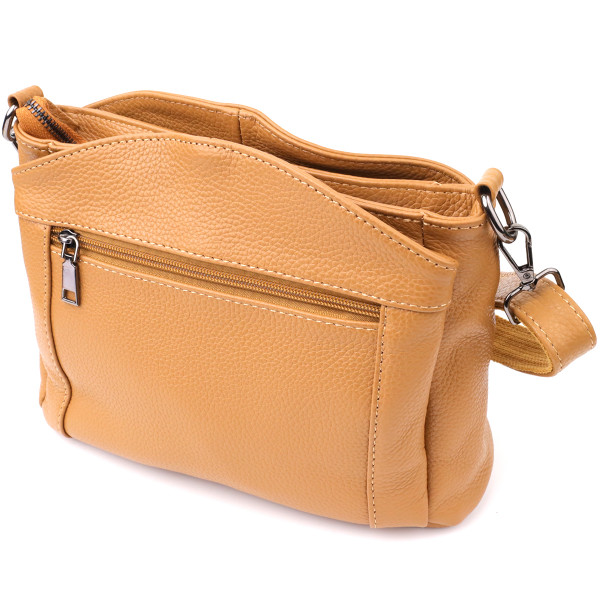 Элегантная женская сумка из натуральной кожи Vintage 23008 Рыжий