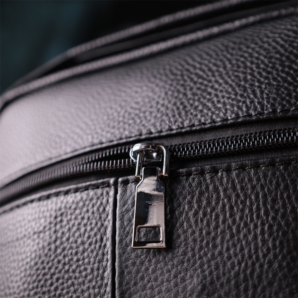 Практичная вертикальная сумка для мужчин из натуральной кожи Vintage sale_15114 Черный