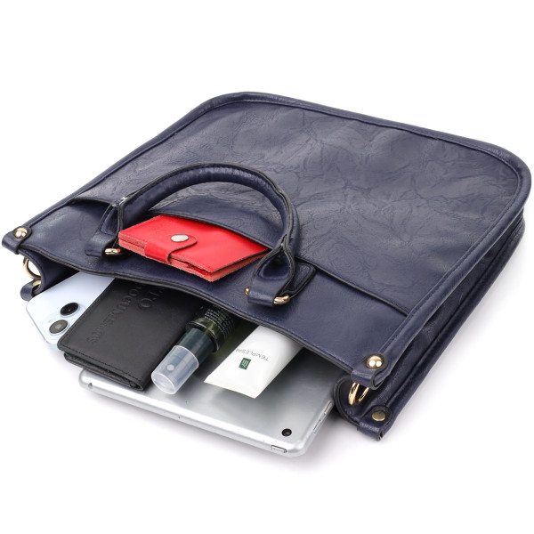 Деловая женская сумка из экокожи Vintage sale_15132 Синий