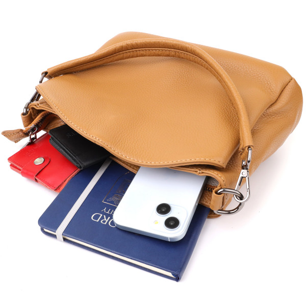 Элегантная женская сумка из натуральной кожи Vintage 23008 Рыжий