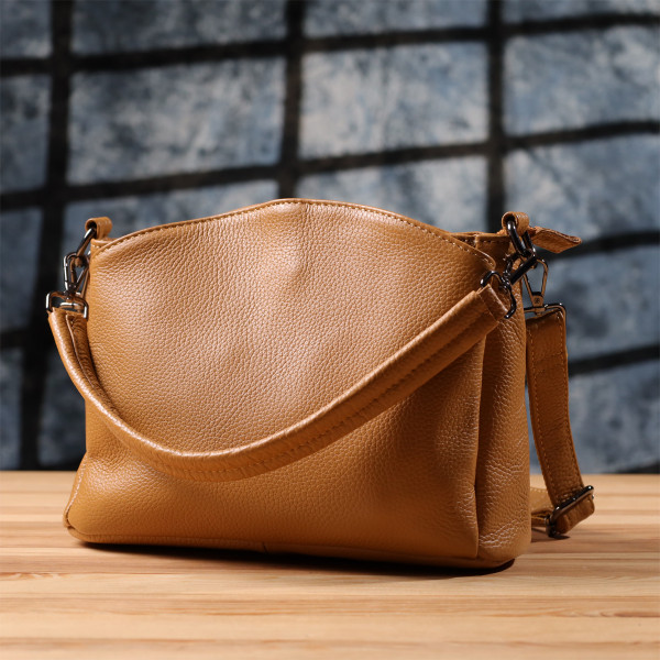 Элегантная женская сумка из натуральной кожи Vintage 23008 Рыжий