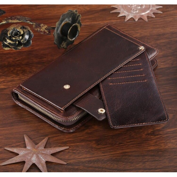 Кожаная мужская барсетка Vintage 14193 Коричневая