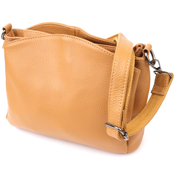 Элегантная женская сумка из натуральной кожи Vintage 23008 Рыжий