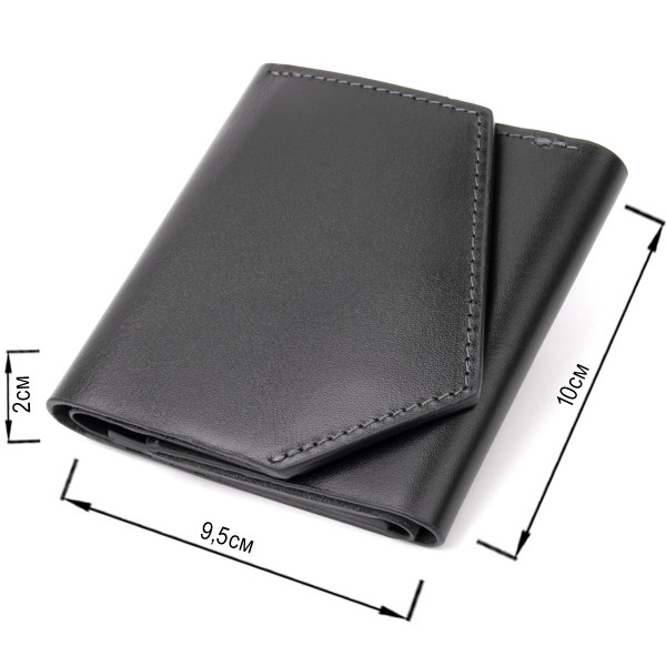 Портмоне карманное 11336 Grande Pelle Черное