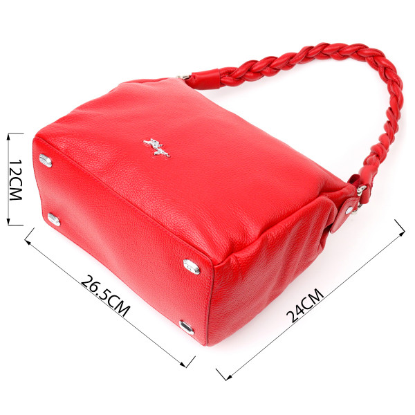 Привлекательная женская сумка KARYA 20863 кожаная Красный