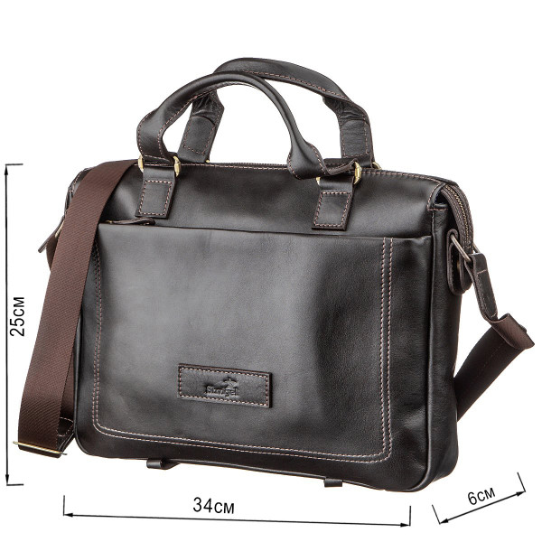 Сумка мужская SHVIGEL 11138 кожаная Коричневая