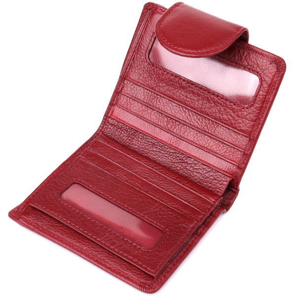 Женский кошелек вертикального формата из натуральной кожи ST Leather 23071 Бордовый