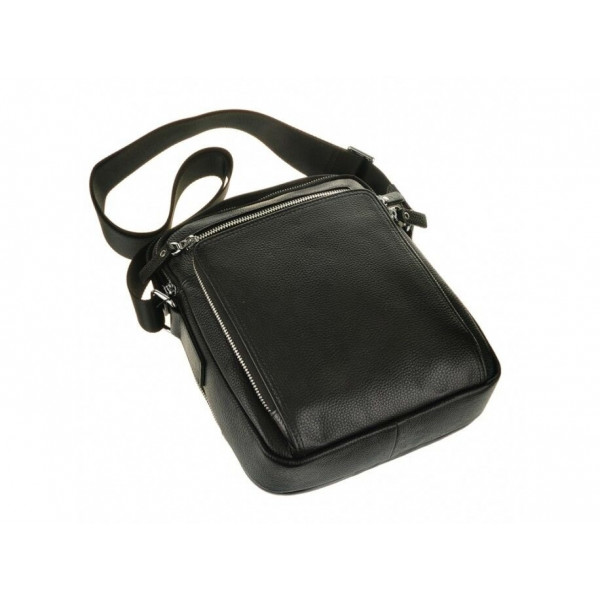 Сумка мессенджер Vintage 14578 кожаная Черная