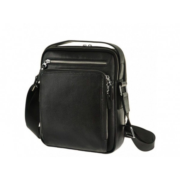 Сумка мессенджер Vintage 14578 кожаная Черная