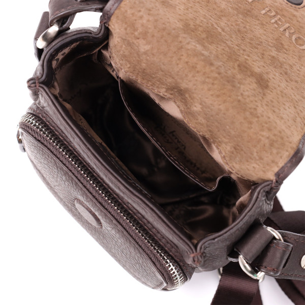 Компактная мужская сумка из мягкой натуральной кожи Tony Perotti 20844_1 (9027-12.5 moro) Коричневый