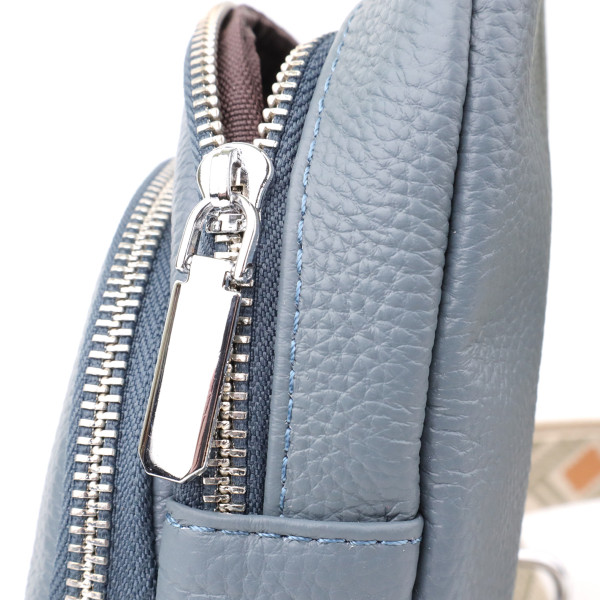 Универсальная женская сумка-слинг из натуральной кожи Vintage 22937 Синий