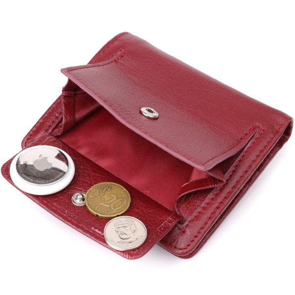 Женский кошелек вертикального формата из натуральной кожи ST Leather 23071 Бордовый