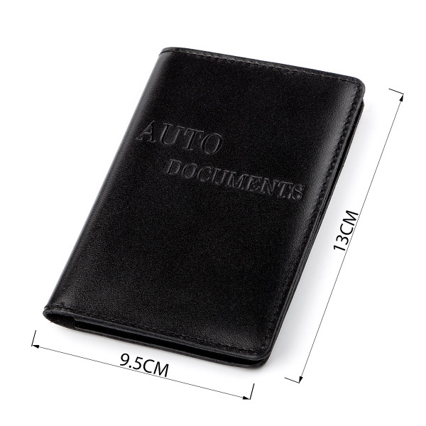 Обложка для автодокументов Shvigel 13924 кожаная Черная