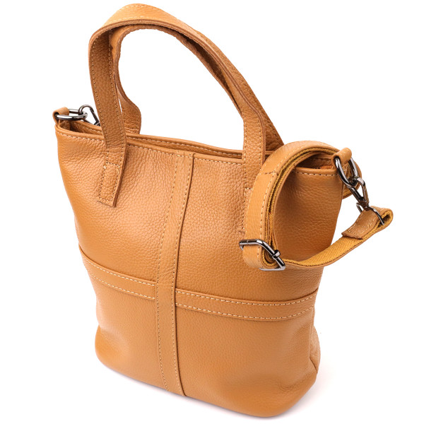 Стильная женская сумка из натуральной кожи Vintage 22994 Рыжий