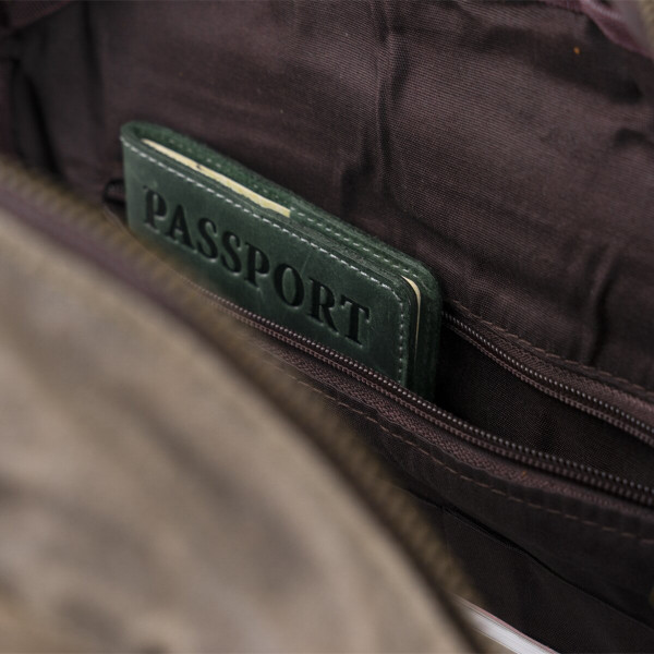 Туристический рюкзак canvas Vintage 20107 Болотный