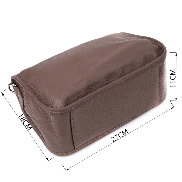 Практичная женская сумка на плечо из натуральной кожи Vintage 23003 Коричневый