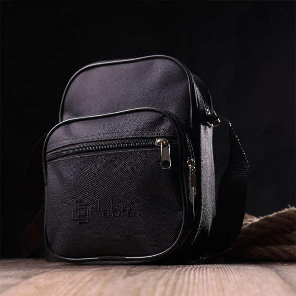 Мужская компактная сумка на плечо из качественного полиэстера FABRA 22578 Черный