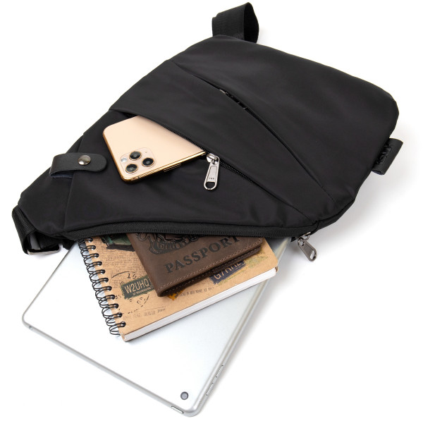 Сумка слинг нейлоновая Vintage 20557 Черная