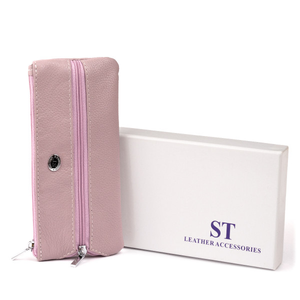 Ключница-кошелек с кармашком унисекс ST Leather 19350 Лиловая